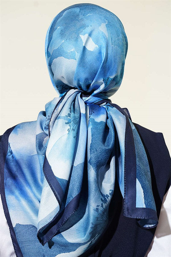 120 cm Flower Pattern Scarf Saks