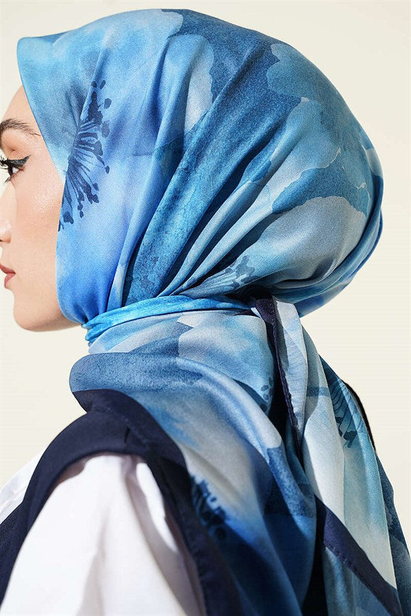 120 cm Flower Pattern Scarf Saks