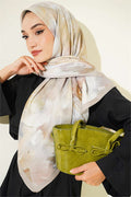 120 cm Pastel Flora Scarf Beige