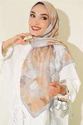 120 cm Pastel Flora Scarf Gray