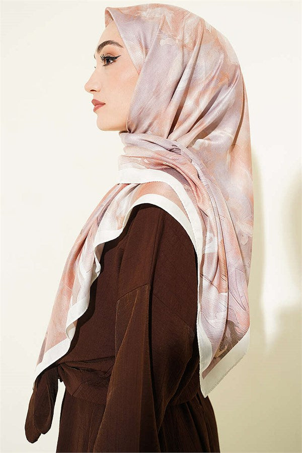 120 cm Pastel Flora Scarf with Stones