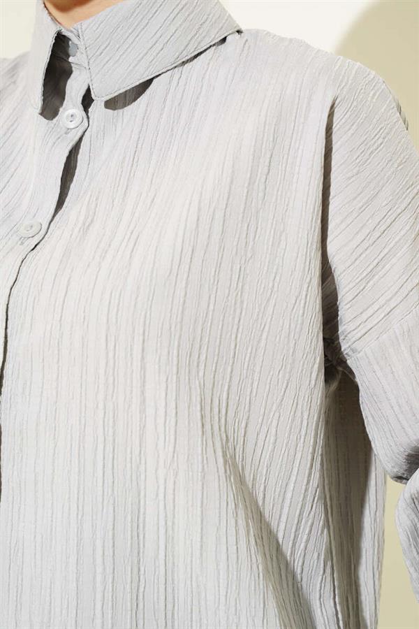 Tree Bark Basic Shirt Gray