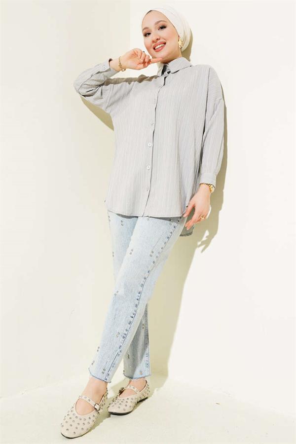 Tree Bark Basic Shirt Gray