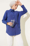 Tree Bark Basic Shirt Indigo