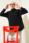 Tree Bark Basic Shirt Black