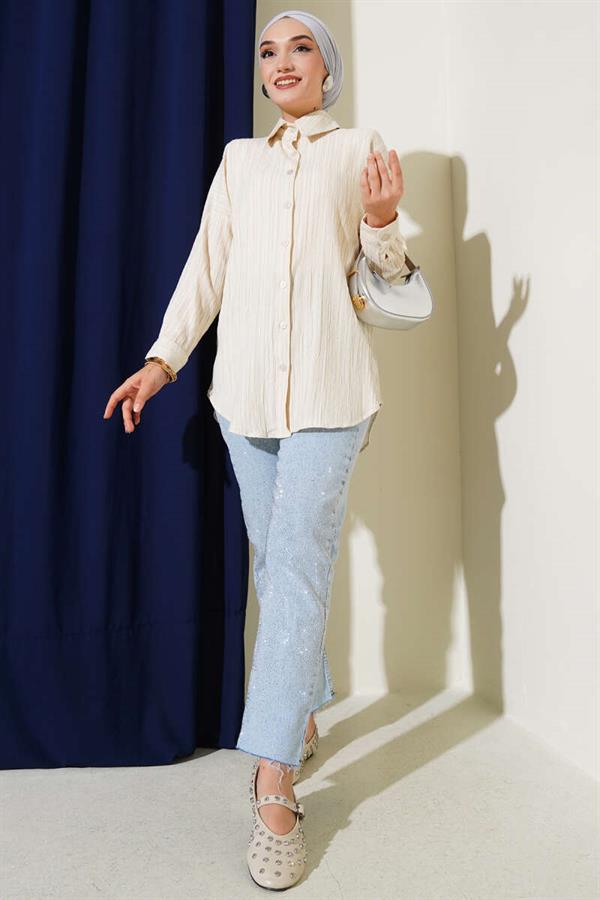 Tree Bark Basic Shirt Stone