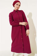 Tree Bark Long Shirt Claret Red