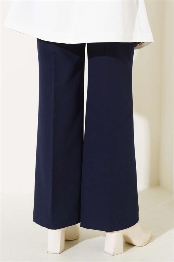 Accessorized Trousers Navy Blue