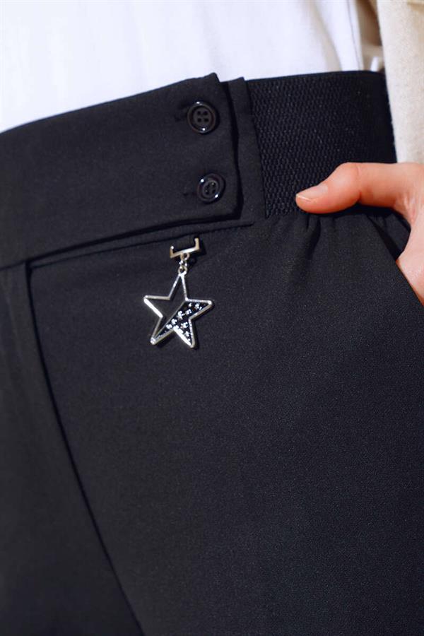 Accessorized Trousers Black