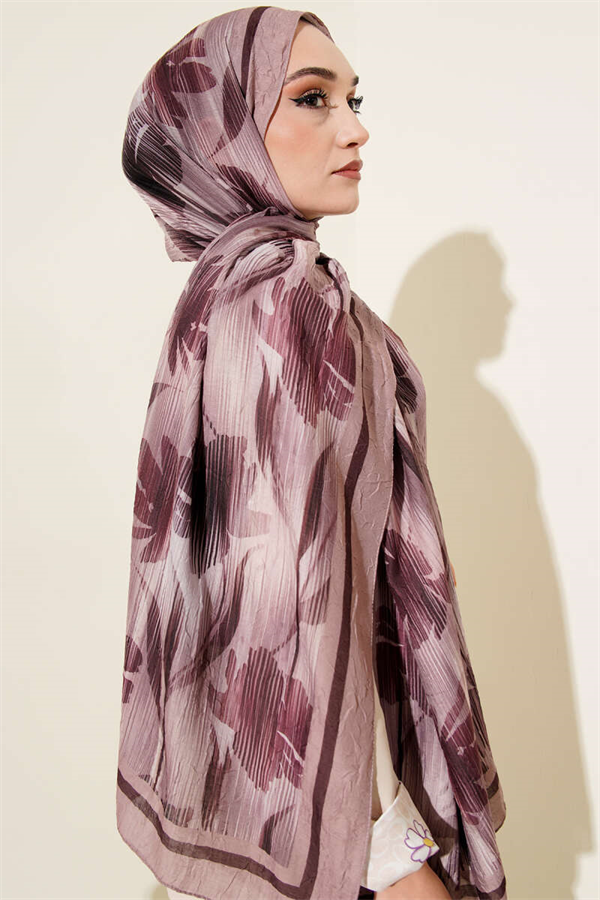 Akvarel Pattern Bamboo Scarf Shawl Sand Beige