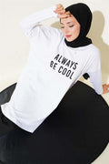 Always Be Cool Printed Tunic White