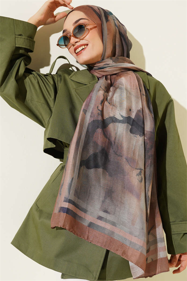 Amber Series Striped Scarf Camel