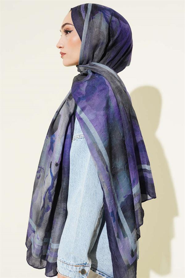 Amber Series Stripe-Shawl Purple