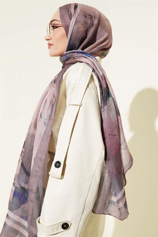 Amber Series Stripe Shawl Soft Brown