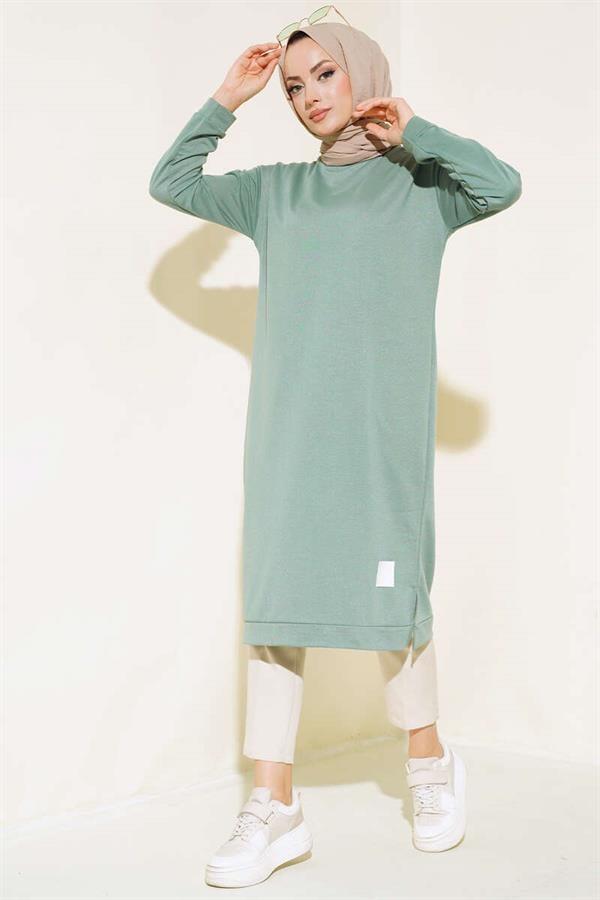 Long Tunic with Emblem Detail, Age Green