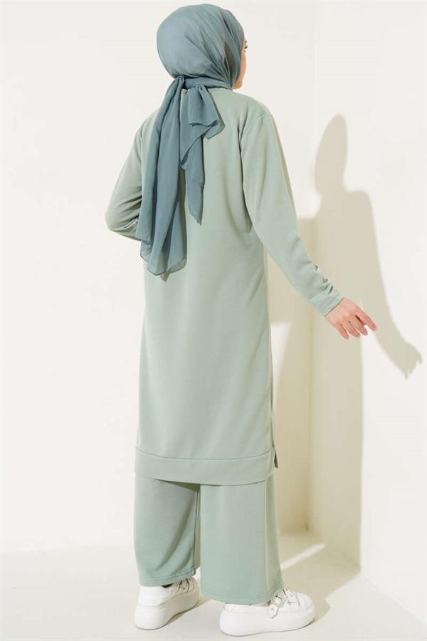 Embroidered Wide Leg 2 Piece Set Mint