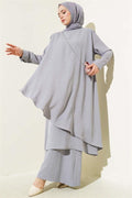 Asymmetrical Cut Aerobin 2 Piece Set Gray
