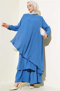 Asymmetrical Cut Aerobin 2 Piece Set Blue