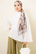 Asymmetrical Cut Poplin Tunic White