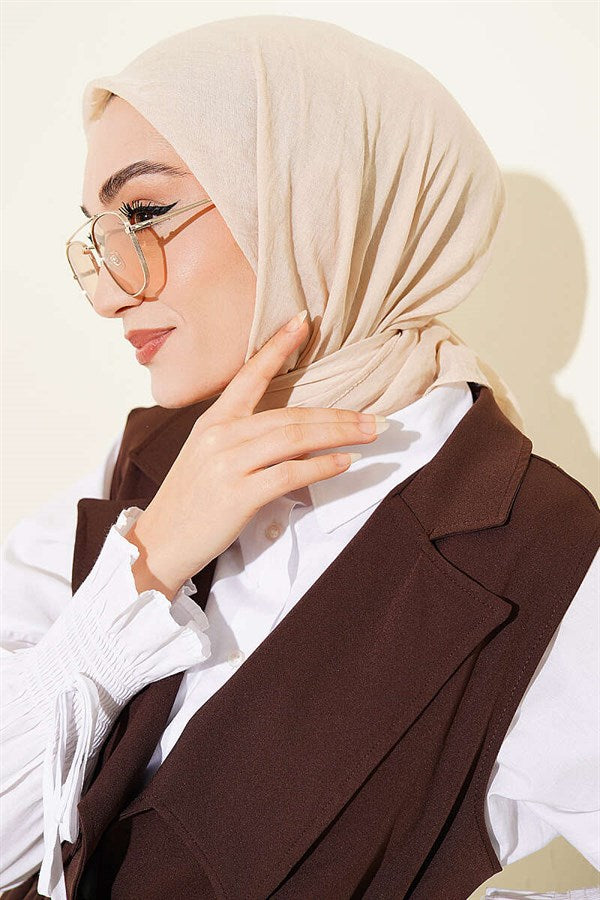 Aya Series Thin Cotton Scarf Beige