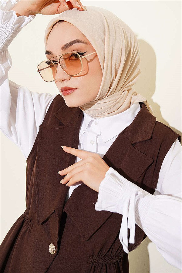 Aya Series Thin Cotton Scarf Beige