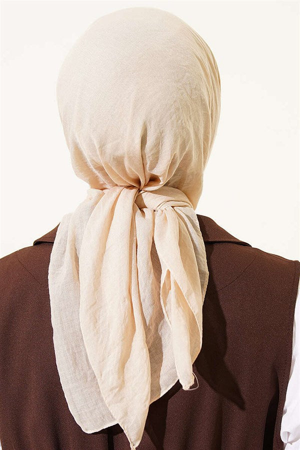 Aya Series Thin Cotton Scarf Beige