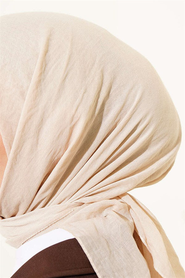 Aya Series Thin Cotton Scarf Beige