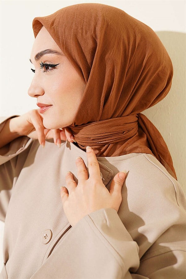 Aya Series Thin Cotton Scarf Camel