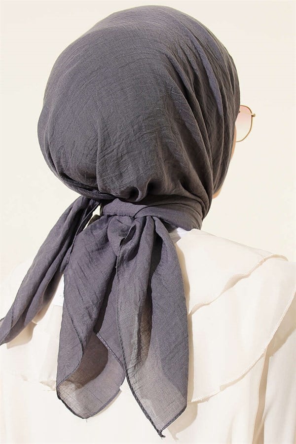 Aya Series Thin Cotton Scarf, Smoke Grey