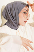 Aya Series Thin Cotton Scarf, Smoke Grey