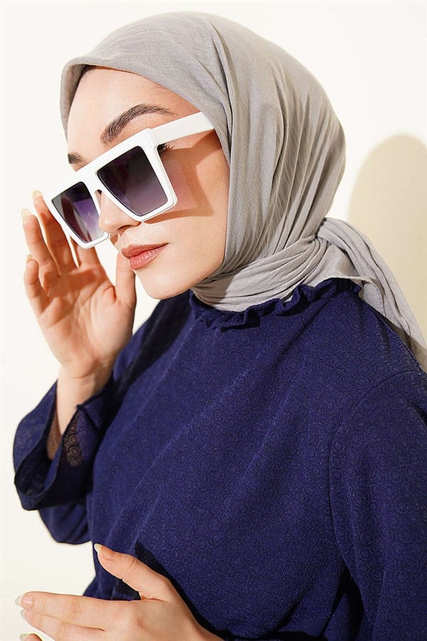 Aya Series Thin Cotton Scarf Grey