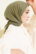 Aya Series Thin Cotton Scarf Khaki