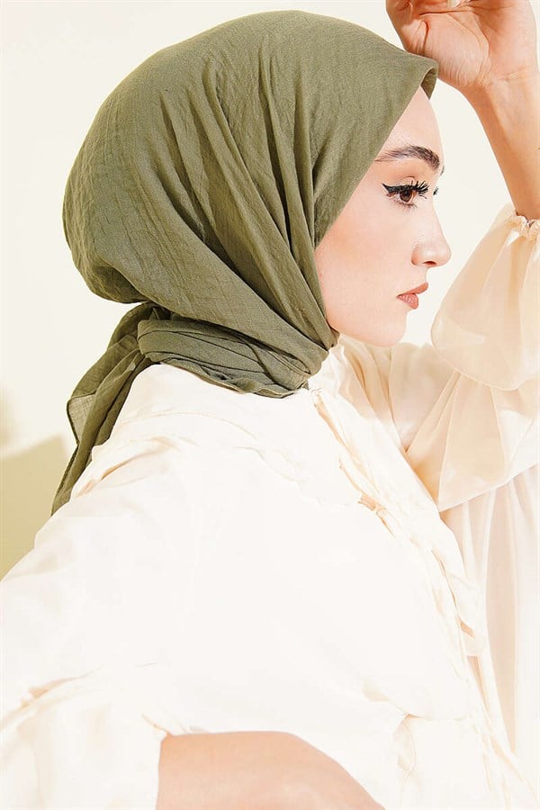 Aya Series Thin Cotton Scarf Khaki