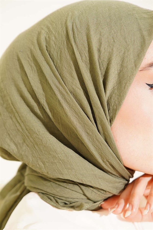 Aya Series Thin Cotton Scarf Khaki