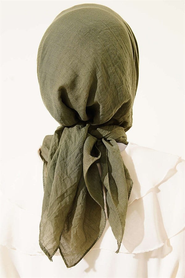 Aya Series Thin Cotton Scarf Khaki