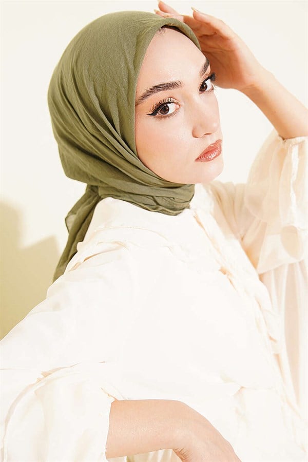 Aya Series Thin Cotton Scarf Khaki
