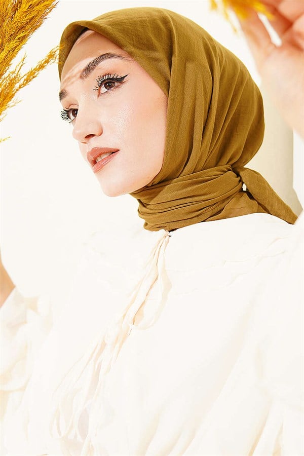 Aya Series Thin Cotton Scarf Henna Green