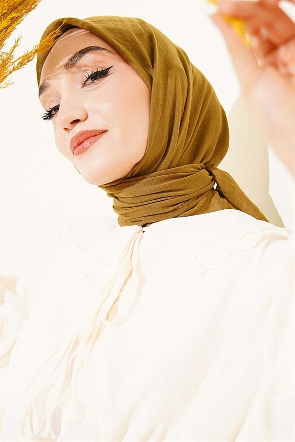 Aya Series Thin Cotton Scarf Henna Green