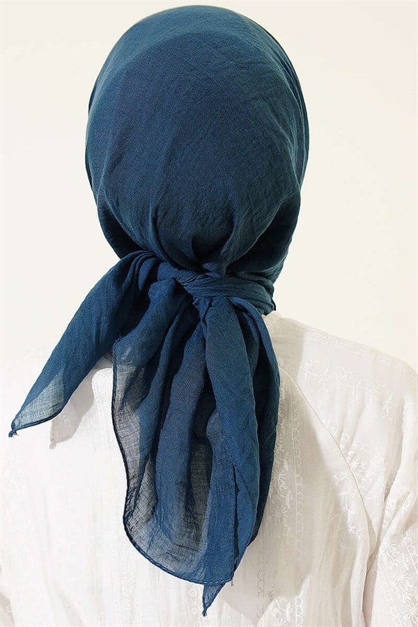 Aya Series Thin Cotton Scarf Petrol Green