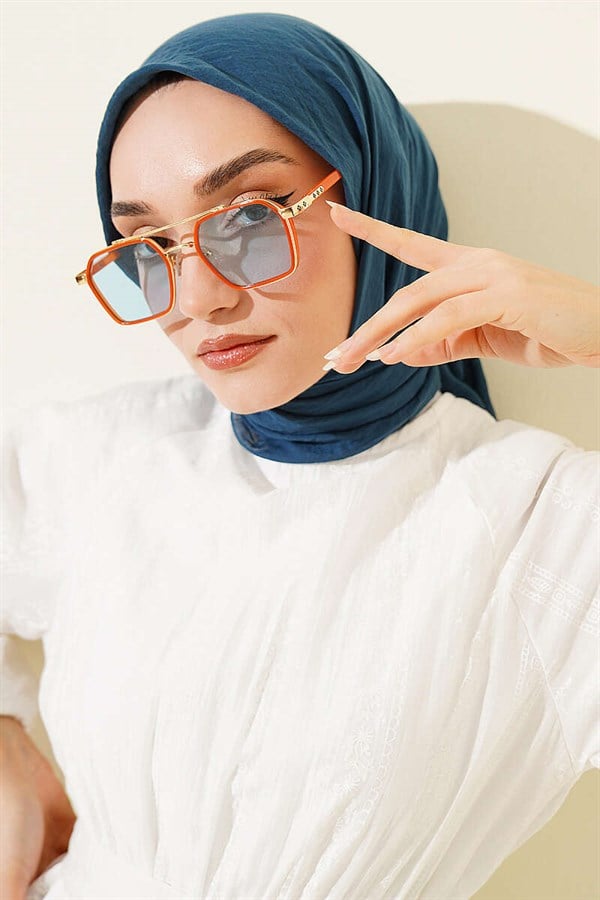 Aya Series Thin Cotton Scarf Petrol Green