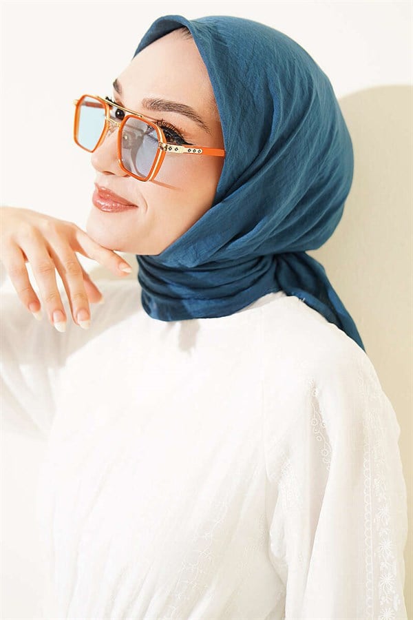 Aya Series Thin Cotton Scarf Petrol Green