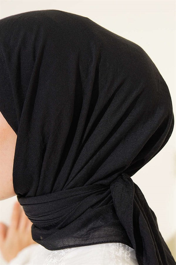 Aya Series Thin Cotton Scarf Black