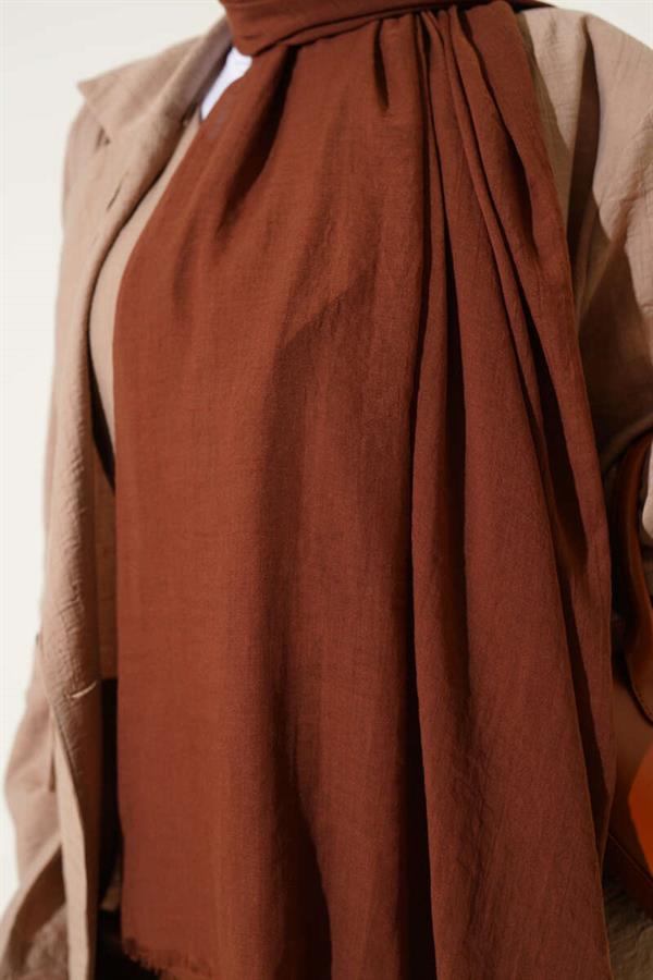 Aya Series Thin Cotton Shawl Light Brown -168