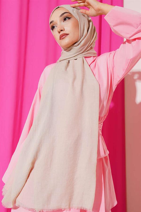 Aya Series Thin Cotton Shawl Beige -174