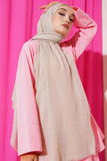 Aya Series Thin Cotton Shawl Beige -174