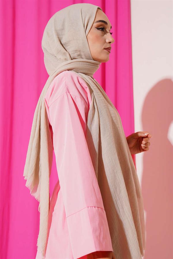 Aya Series Thin Cotton Shawl Beige -174