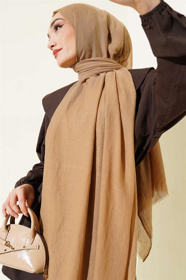 Aya Series Thin Cotton Scarf Camel -28