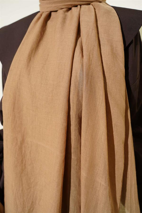 Aya Series Thin Cotton Scarf Camel -28