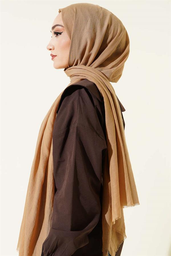 Aya Series Thin Cotton Scarf Camel -28