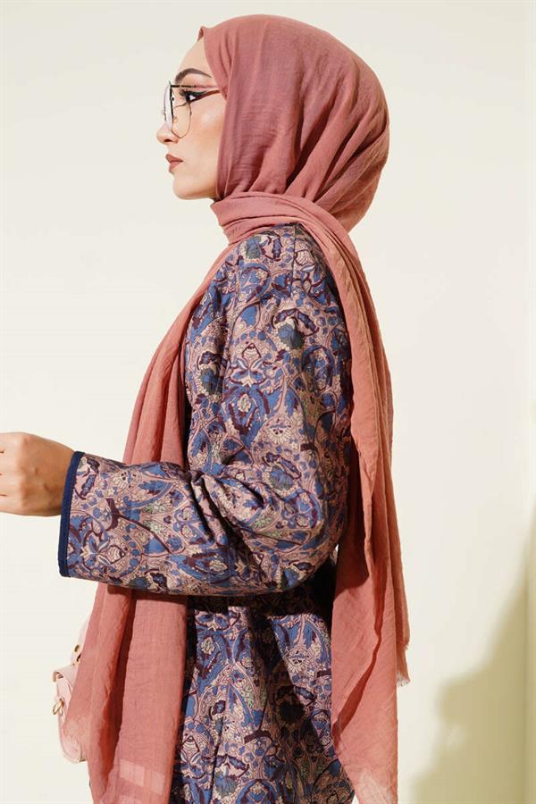 Aya Series Thin Cotton Shawl Dusty Rose